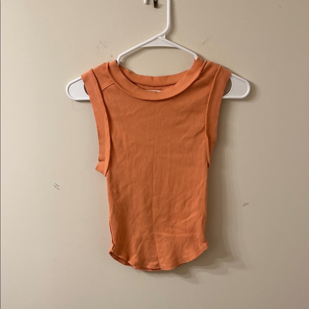 We The Free Orange Muscle Tee